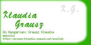 klaudia grausz business card